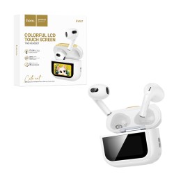 Fones de ouvido Hoco True Wireless com tela sensível ao toque EW87 Gata Bluetooth V5.4 Branco